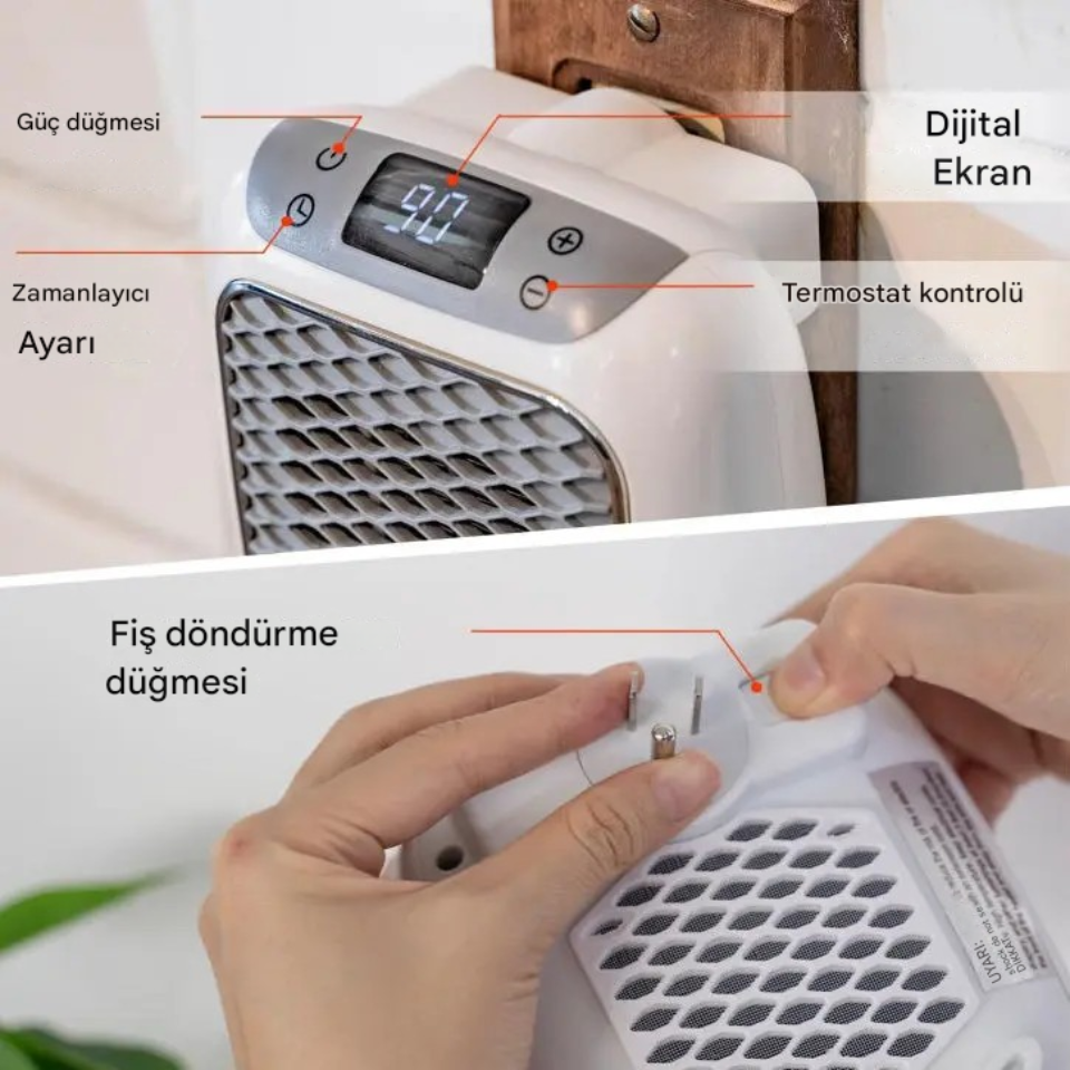 Teknixy™ Dijital Kişisel Isıtıcı