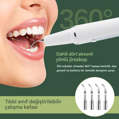 teknixy™ Akıllı Kameralı Ultrasonik Diş Taşı Temizleyici & Leke Giderici (+700 TL Değerinde Set HEDİYE!)
